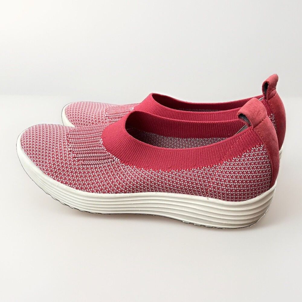 Bionica Red Knit Athletic Shoes Size 8.5 Walking Comfort